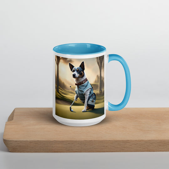 Texas Heeler Golfer- Mug with Color Inside v2