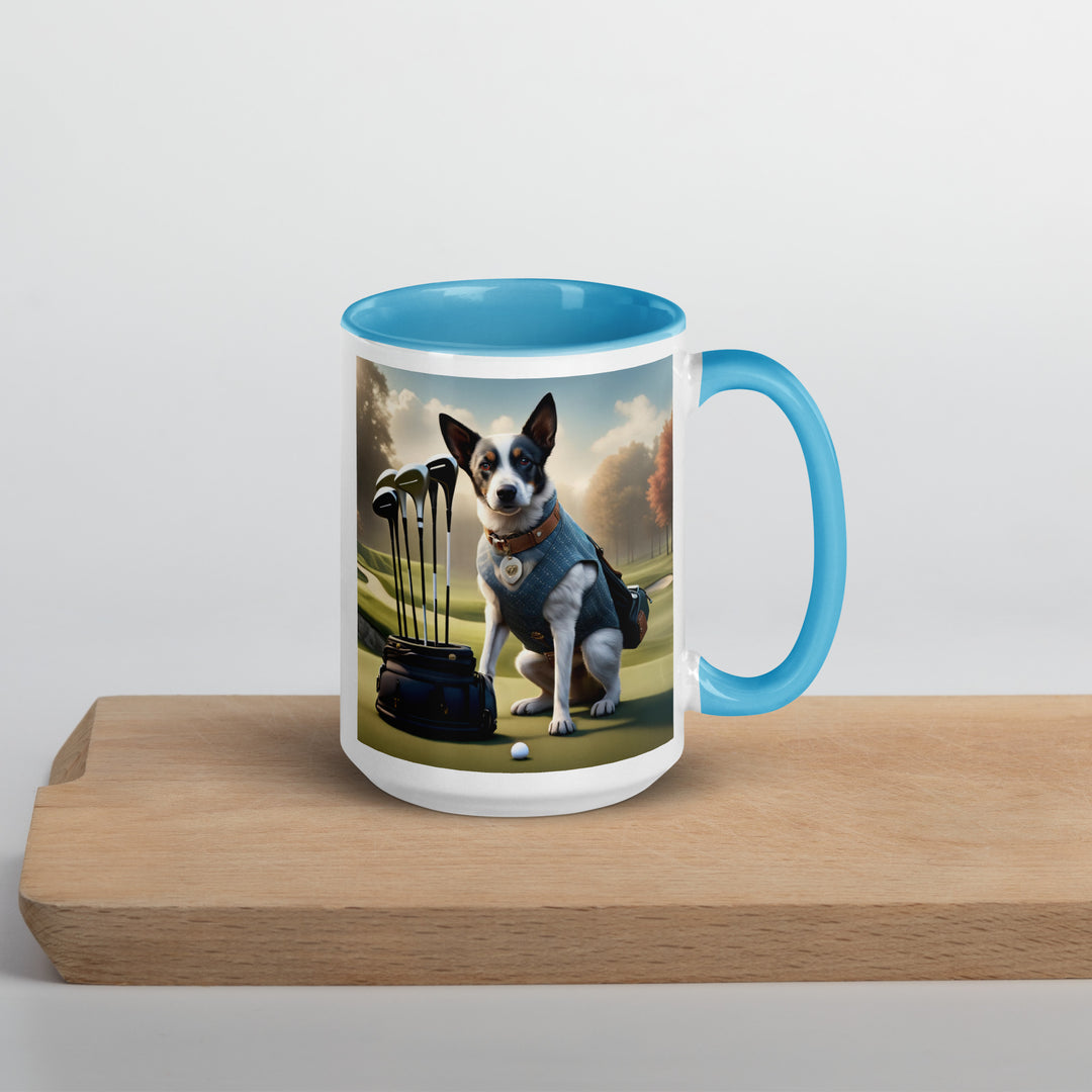 Texas Heeler Golfer- Mug with Color Inside v5