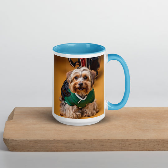 Yorkipoo Golfer- Mug with Color Inside