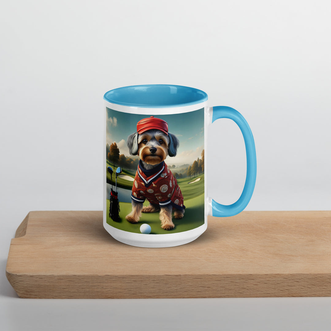 Yorkipoo Golfer- Mug with Color Inside v2