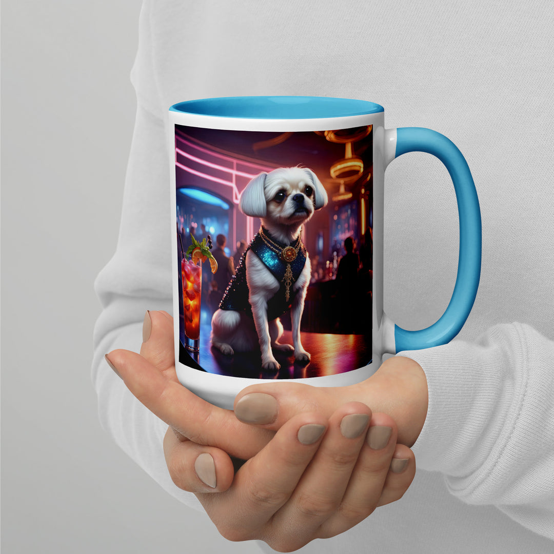 Pugapoo General- Mug with Color Inside v7