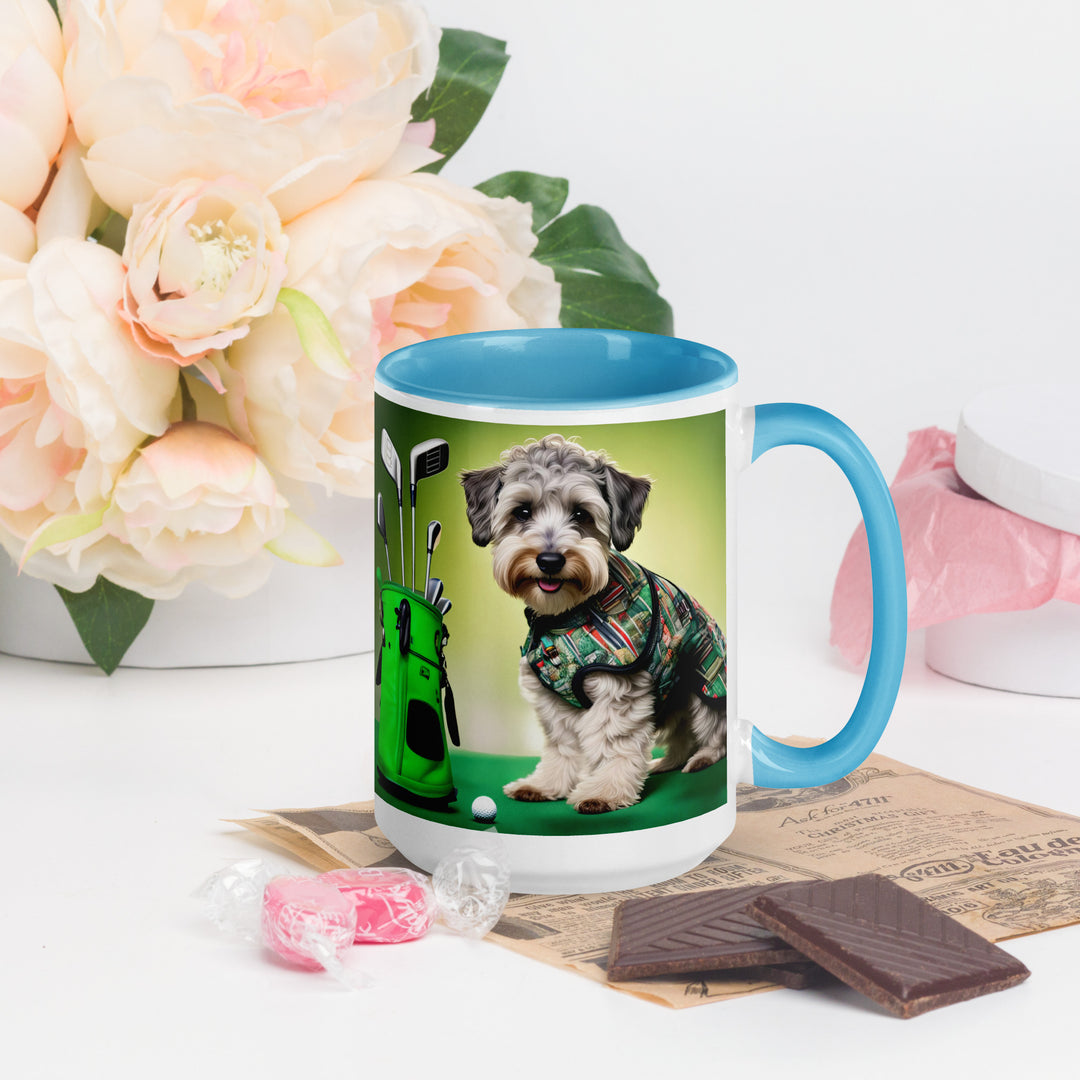 Schnoodle Golfer- Mug with Color Inside