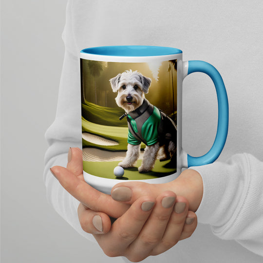 Schnoodle Golfer- Mug with Color Inside v3