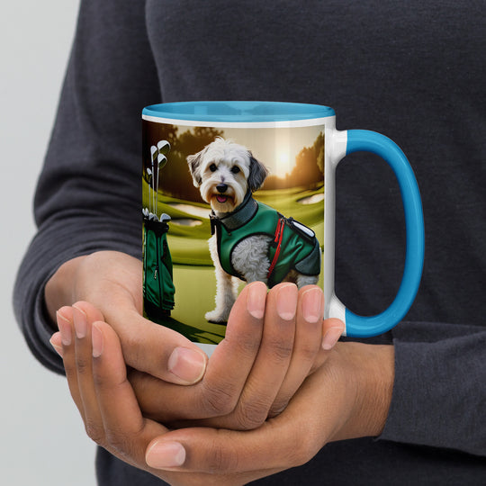 Schnoodle Golfer- Mug with Color Inside v4