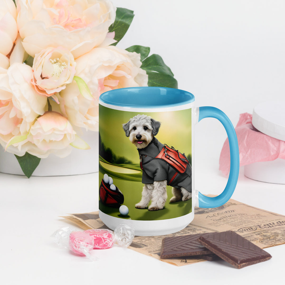 Schnoodle Golfer- Mug with Color Inside v6