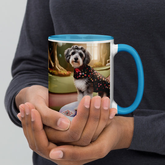 Schnoodle Golfer- Mug with Color Inside v7