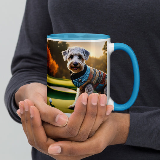 Schnoodle Golfer- Mug with Color Inside v9