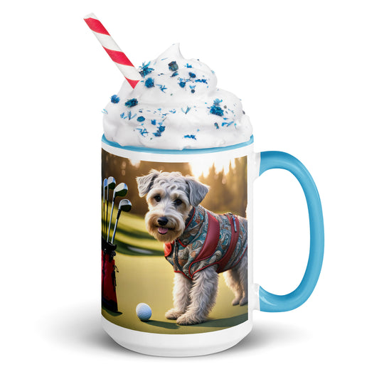 Schnoodle Golfer- Mug with Color Inside v10