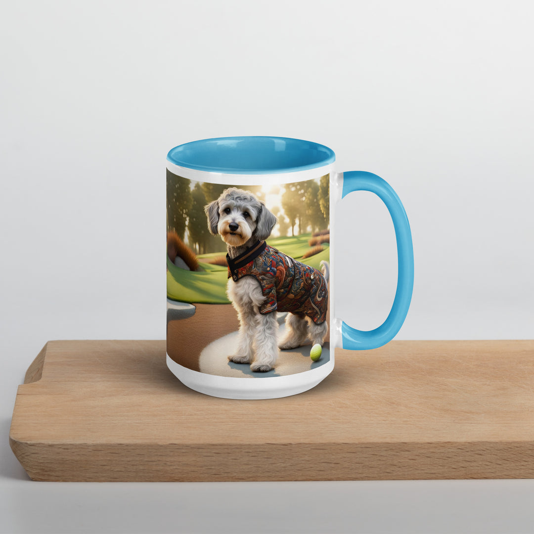 Schnoodle Golfer- Mug with Color Inside v14