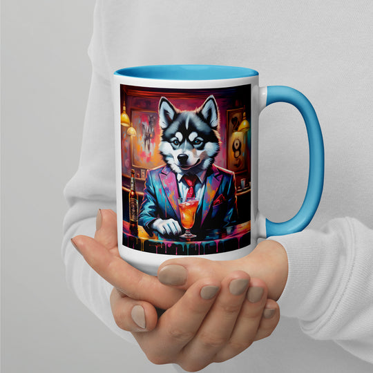 Pomsky General- Mug with Color Inside v4