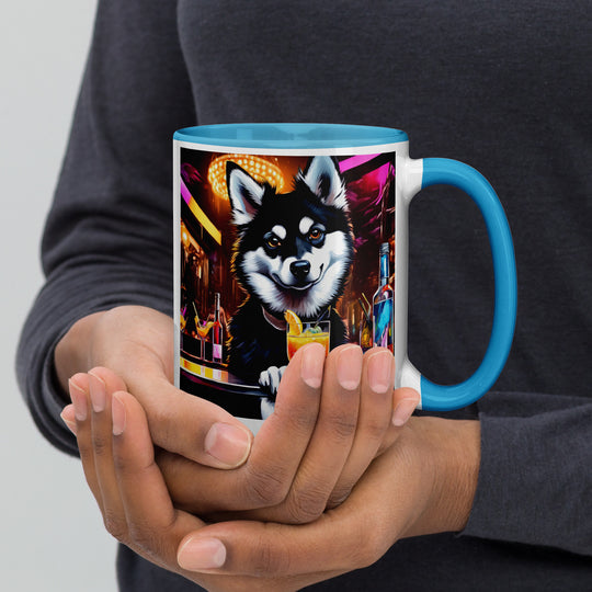 Pomsky General- Mug with Color Inside v9