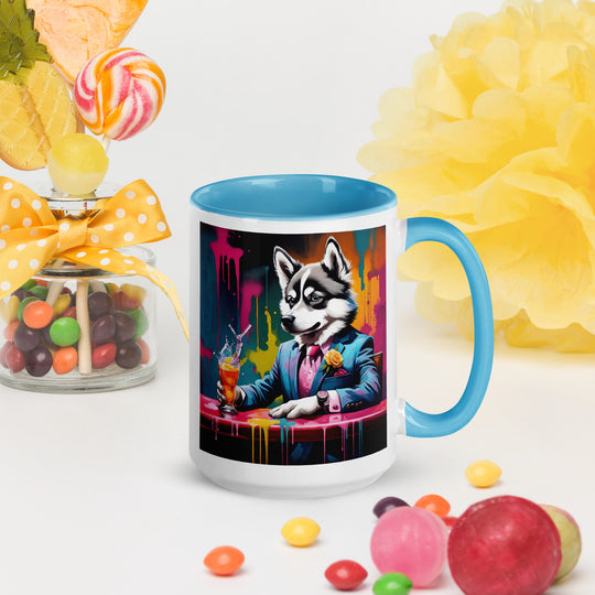 Pomsky General- Mug with Color Inside v7