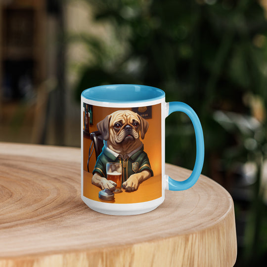 Puggle Golfer- Mug with Color Inside v14