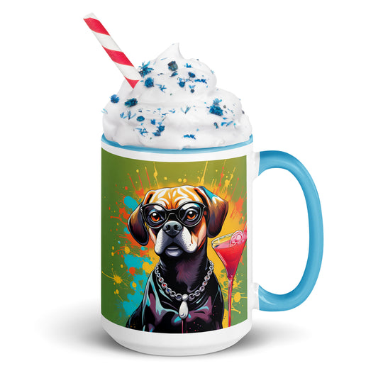 Puggle General- Mug with Color Inside v9