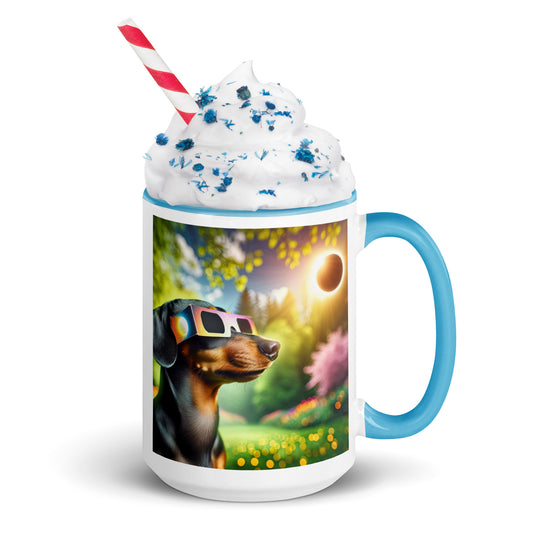 Dachshund Eclipse- Mug with Color Inside