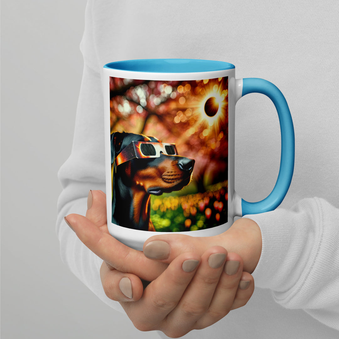 Doberman Pincher Eclipse- Mug with Color Inside v2