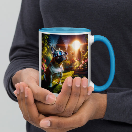 French Bulldog Eclipse- Mug with Color Inside v2