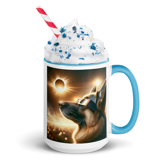 German Shepherd Eclipse- Mug with Color Inside