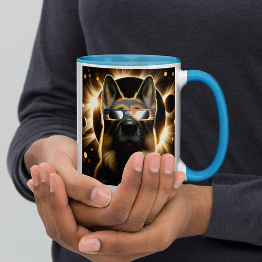 German Shepherd Eclipse- Mug with Color Inside v2