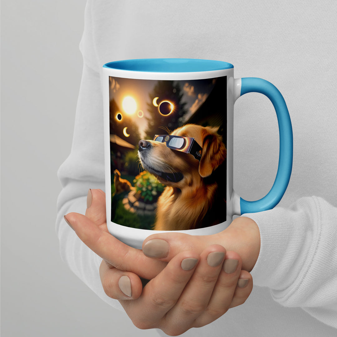 Golden Retriever Eclipse- Mug with Color Inside v2