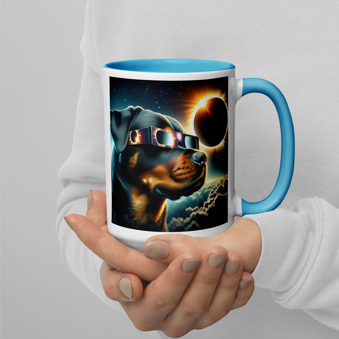 Rottweiler Eclipse- Mug with Color Inside v2