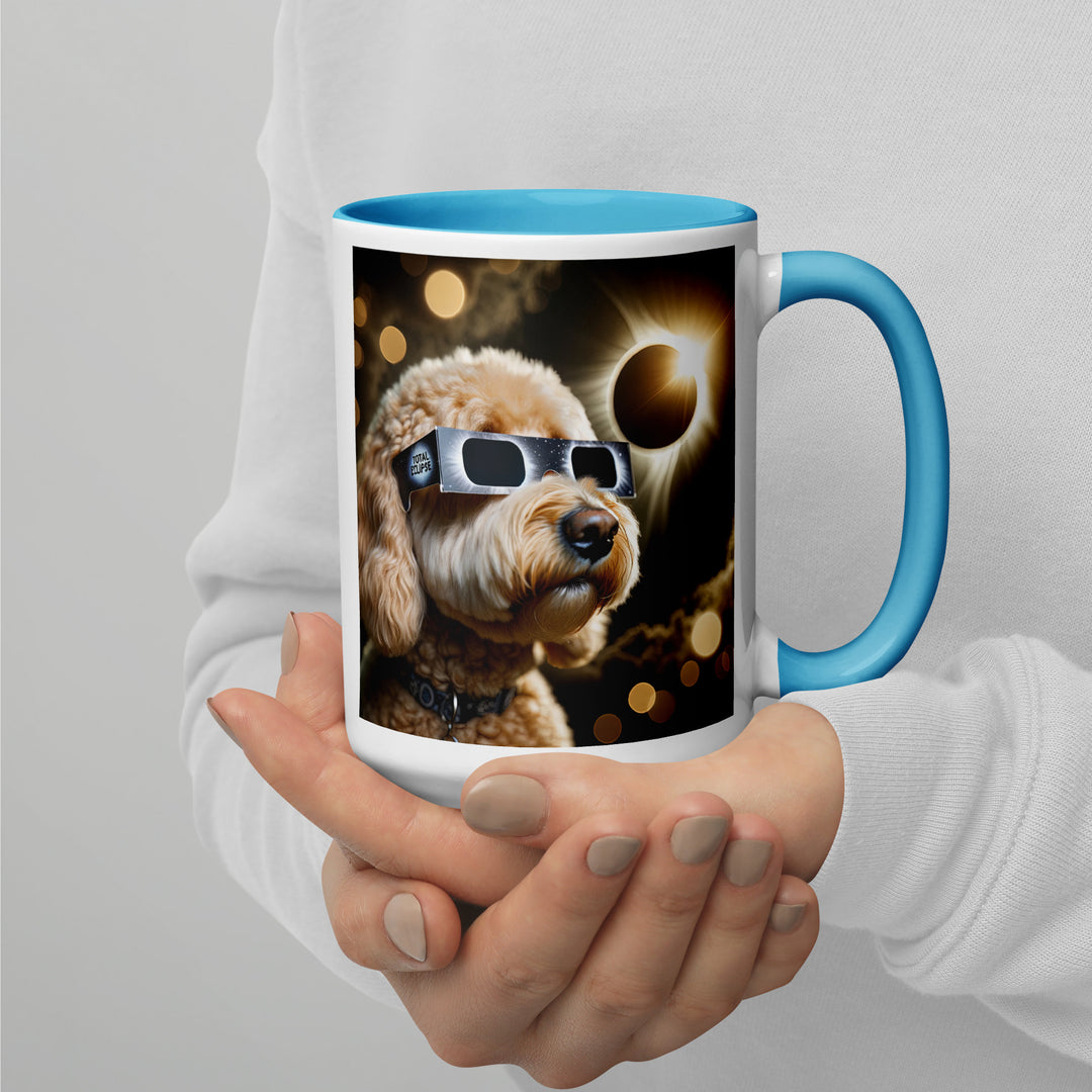 Goldendoodle Eclipse- Mug with Color Inside v2