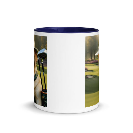 Mug with Color Inside-Labrador Retriever Golfer V4