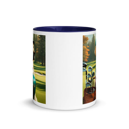 Mug with Color Inside-Labrador Retriever Golfer  V7