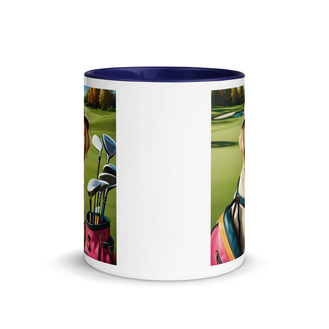 Mug with Color Inside-Labrador Retriever Golfer V10