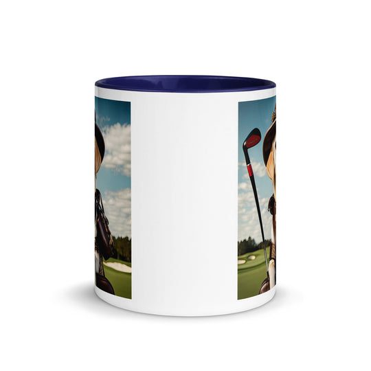 Mug with Color Inside-Labrador Retriever Golfer V12