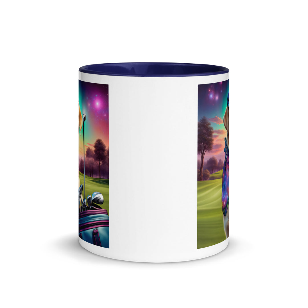 Mug with Color Inside-Labrador Retriever Golfer V13