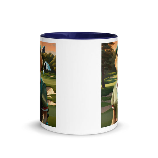 Mug with Color Inside-Labrador Retriever Golfer V15