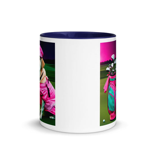 Mug with Color Inside-Labrador Retriever Golfer V16