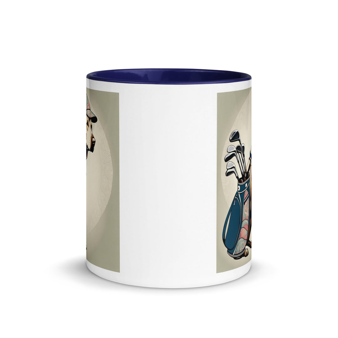 Mug with Color Inside-Labrador Retriever Golfer V19