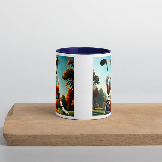 Boxer Golfer- Mug with Color Inside v4