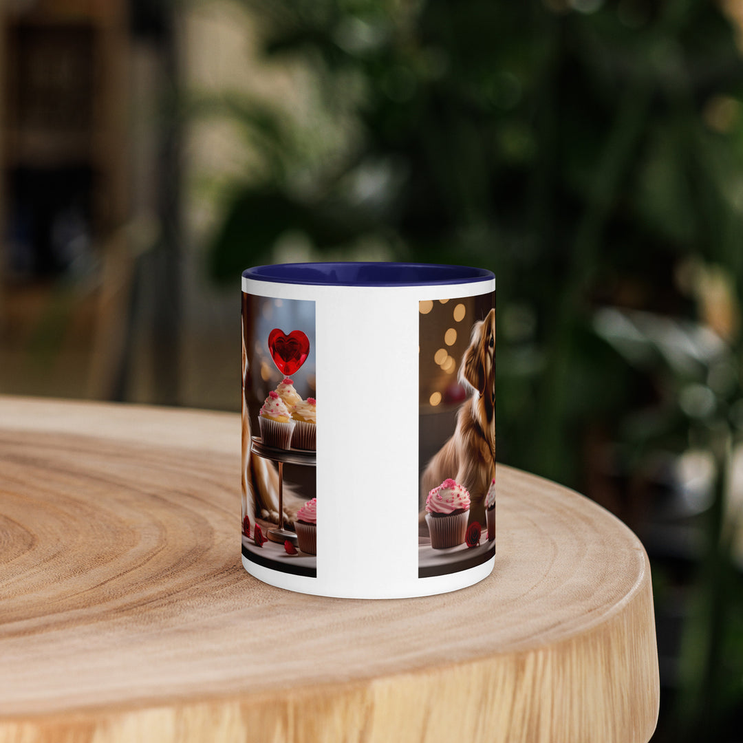 Golden Retriever Romantic- Mug with Color Inside v3