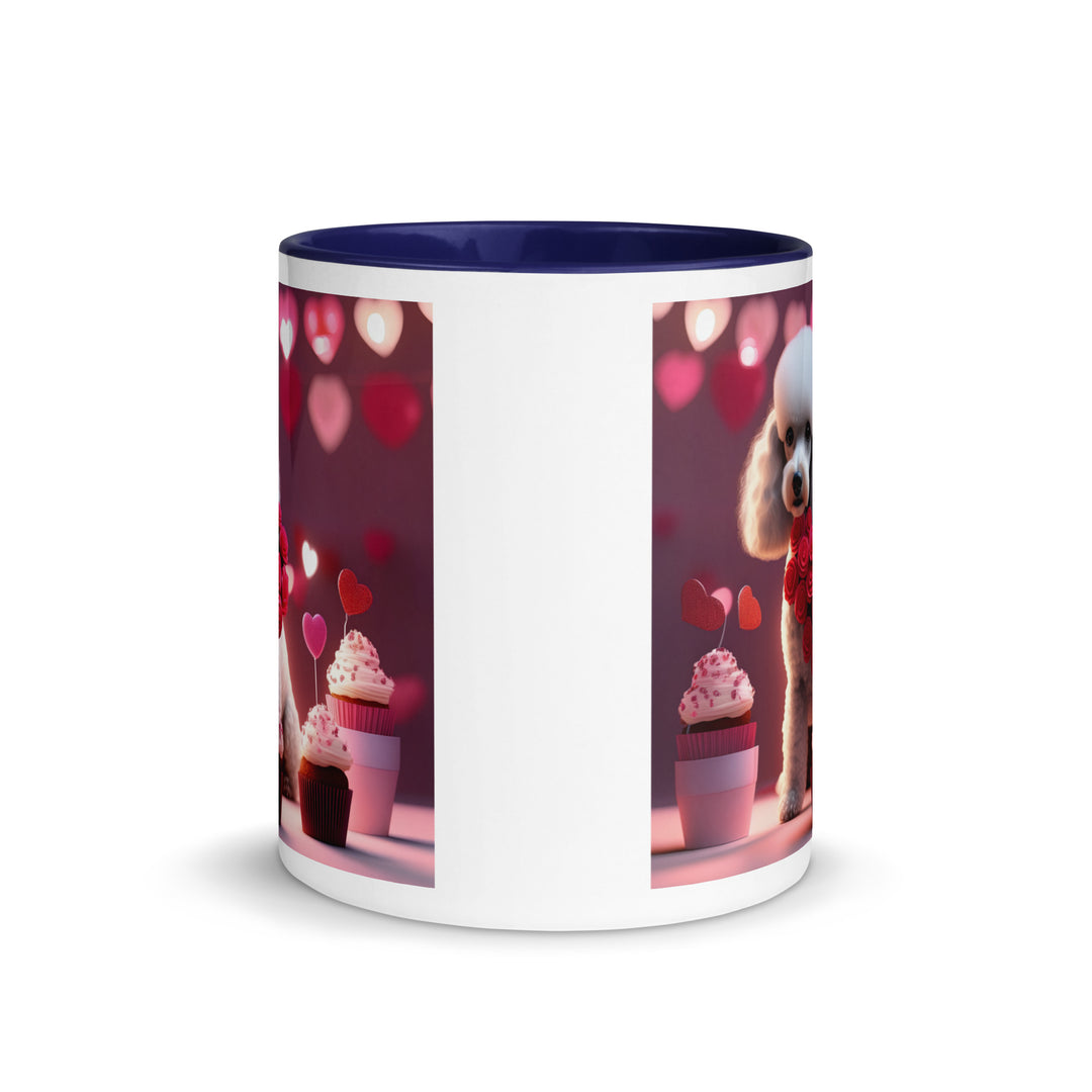 Poodle Romantic- Mug with Color Inside v3