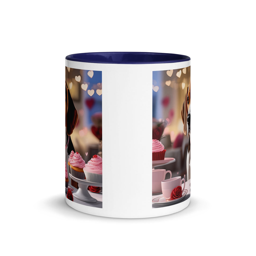 Beagle Romantic- Mug with Color Inside v2