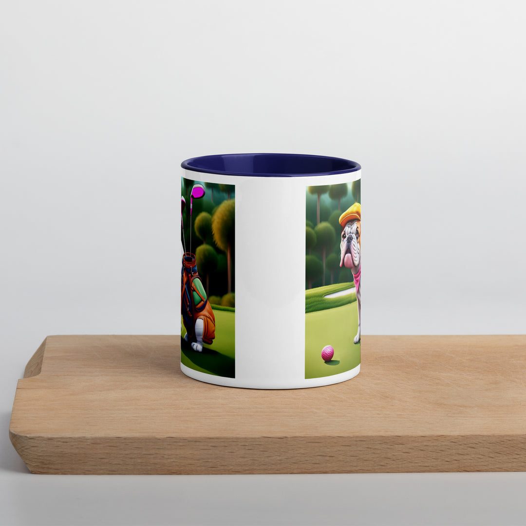 Catahoula Bulldog Golfer- Mug with Color Inside v5