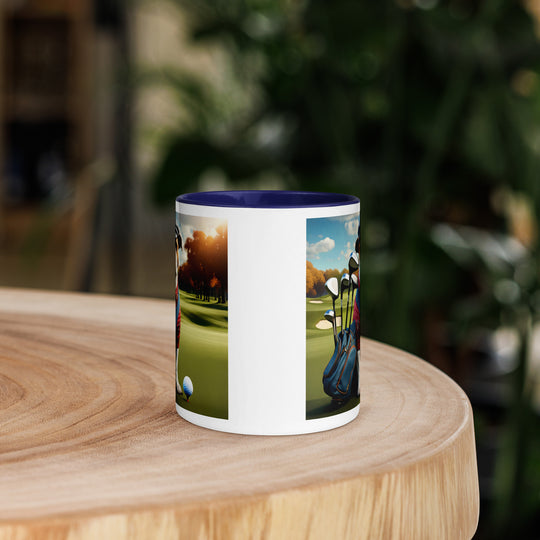 Catahoula Bulldog Golfer- Mug with Color Inside v6