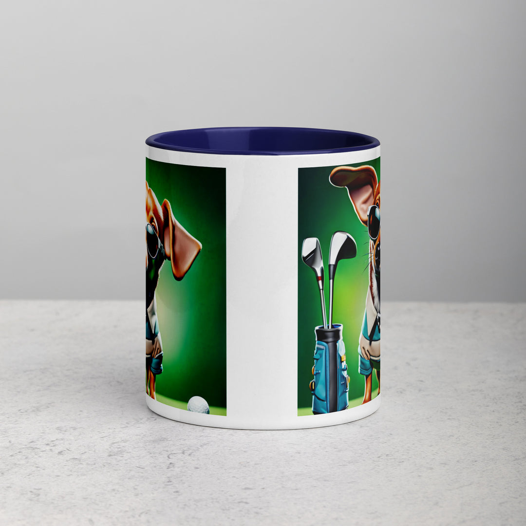 Chiweenie Golfer- Mug with Color Inside v6