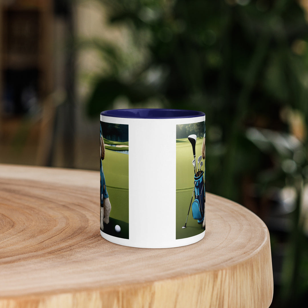 Cockapoo Golfer- Mug with Color Inside v4