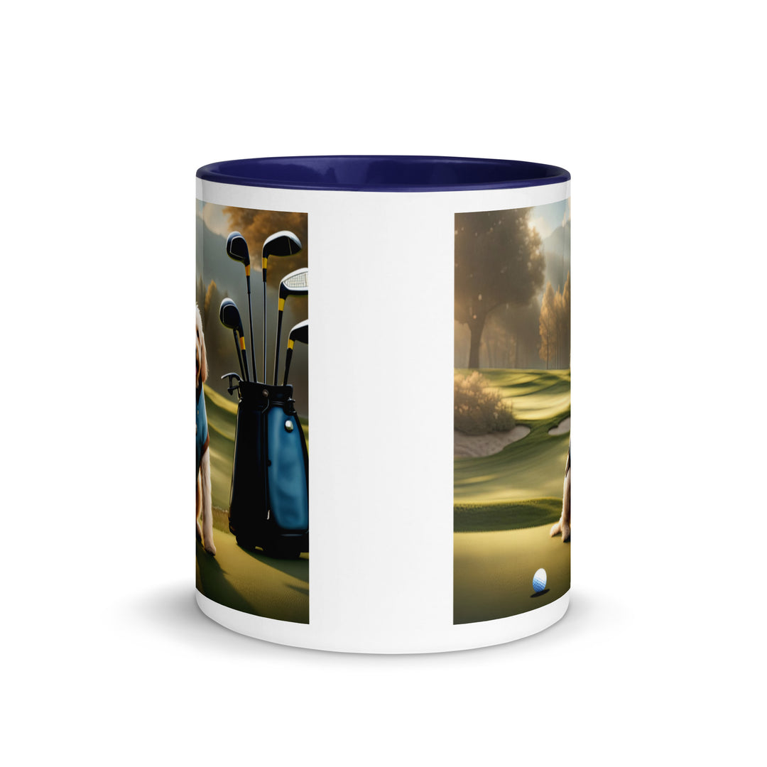 Goldendoodle Golfer- Mug with Color Inside