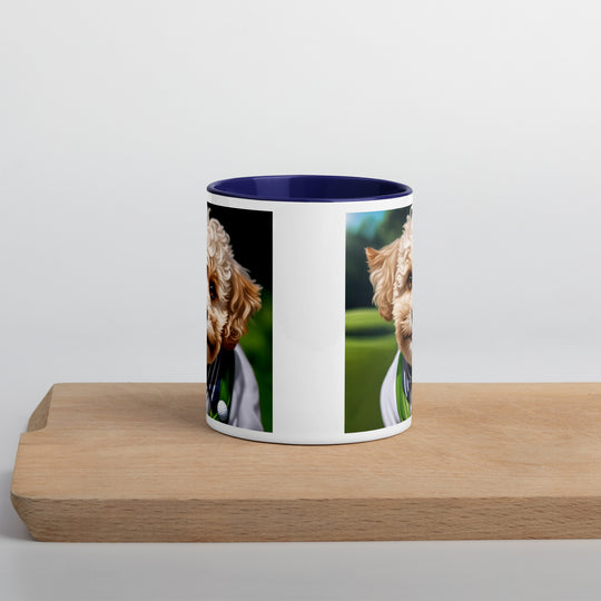 Maltipoo Golfer- Mug with Color Inside v2