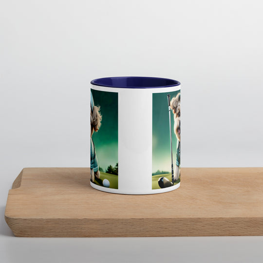 Shih-Poo Golfer- Mug with Color Inside