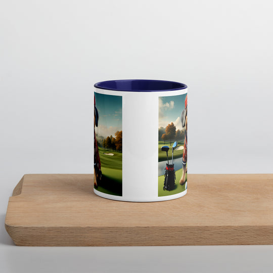 Yorkipoo Golfer- Mug with Color Inside v2