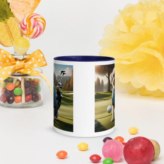 Pugapoo Golfer- Mug with Color Inside v5