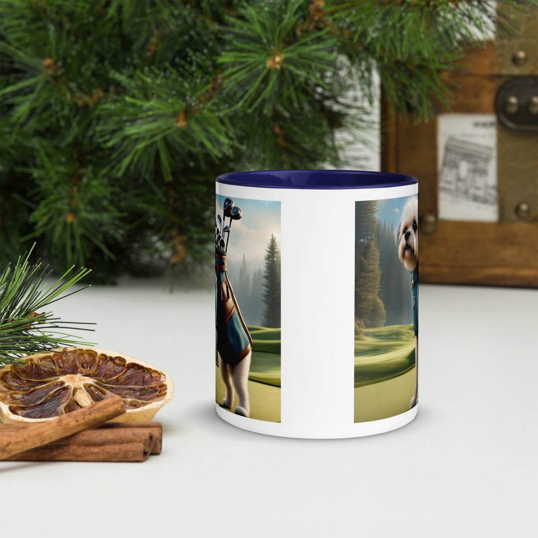 Pugapoo Golfer- Mug with Color Inside v9