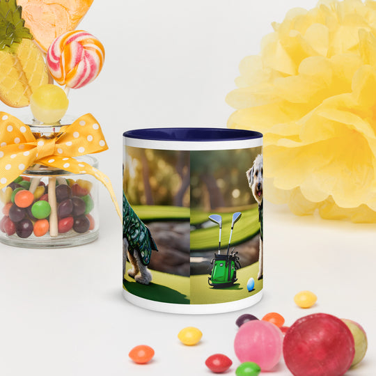 Schnoodle Golfer- Mug with Color Inside v5