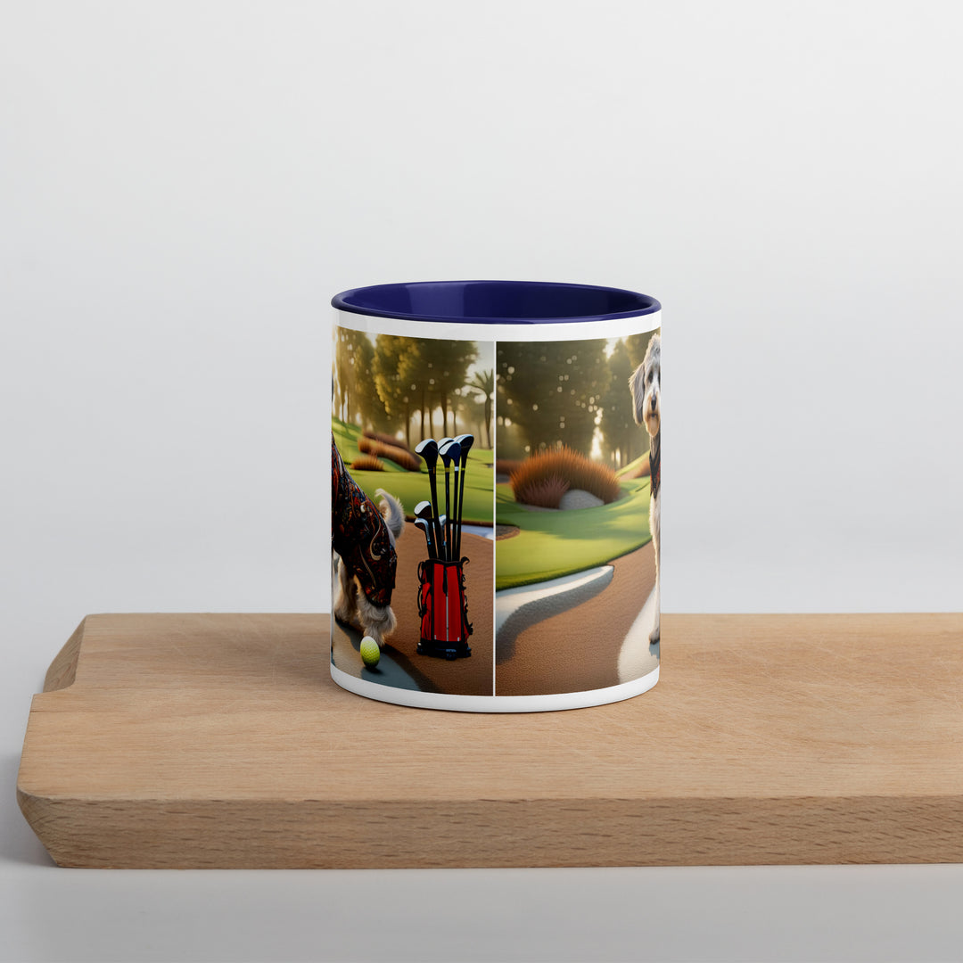 Schnoodle Golfer- Mug with Color Inside v14